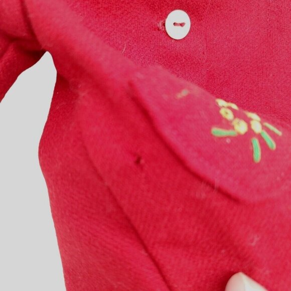 Vintage Cissy Doll Red Lined‎ Wool Coat Jacket Madame Alexander *See Desc - Picture 4 of 10
